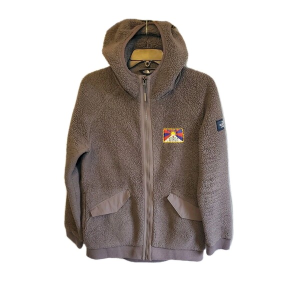 Rare The North Face Womens Sz M Sherpa Teddy Fleece Hoodie Full Zip Jacket - Picture 1 of 13